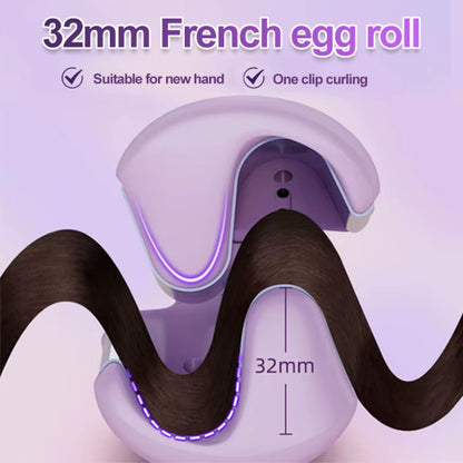 32Mm French Egg Roll Curling Iron Wavy Wool Curling Splint Negative Ion Water Ripple Large Curl